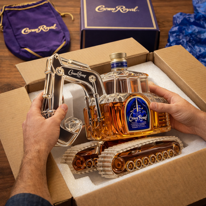Whiskykaraffel – Gravemaskin-utgave