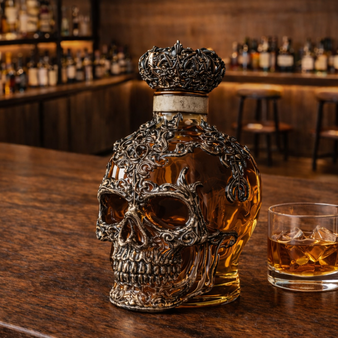Whiskykaraffel – Dødningehode-utgave