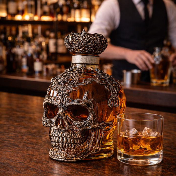 Whiskykaraffel – Dødningehode-utgave