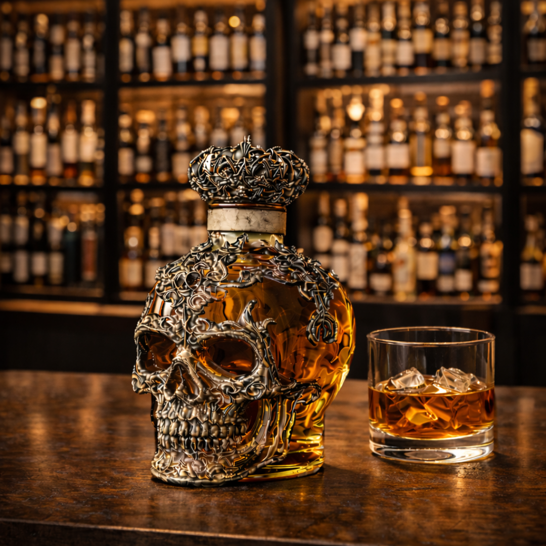 Whiskykaraffel – Dødningehode-utgave