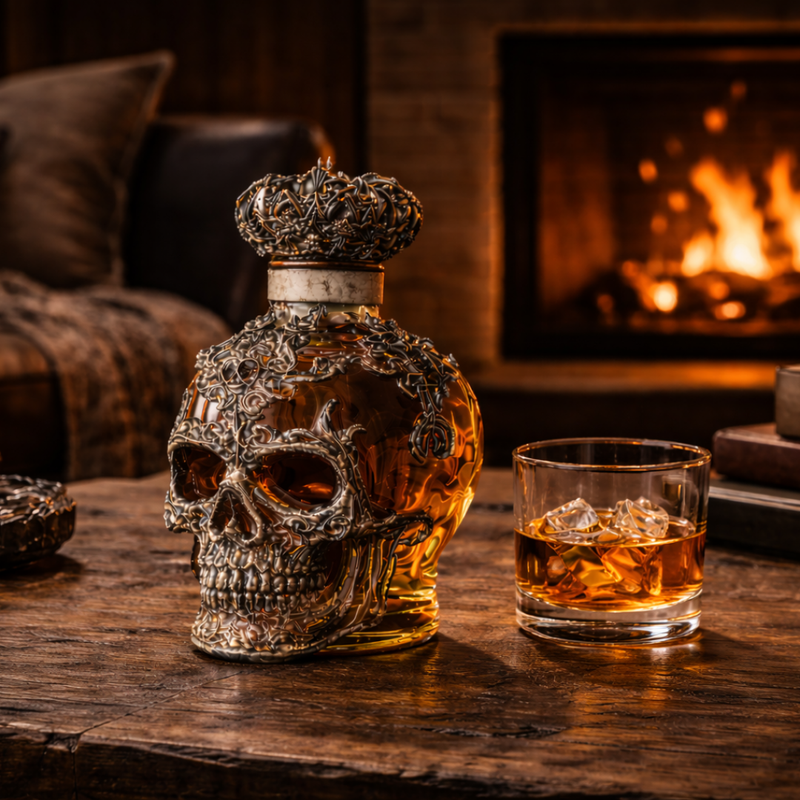 Whiskykaraffel – Dødningehode-utgave