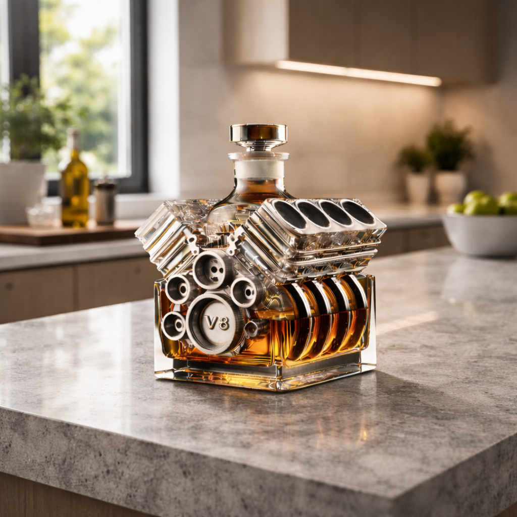 Whiskykaraffel – V8-motorutgave