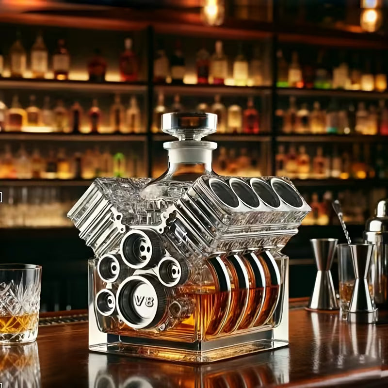 Whiskykaraffel – V8-motorutgave